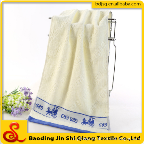 super water absorption thick custom logo towel with carriage pattern